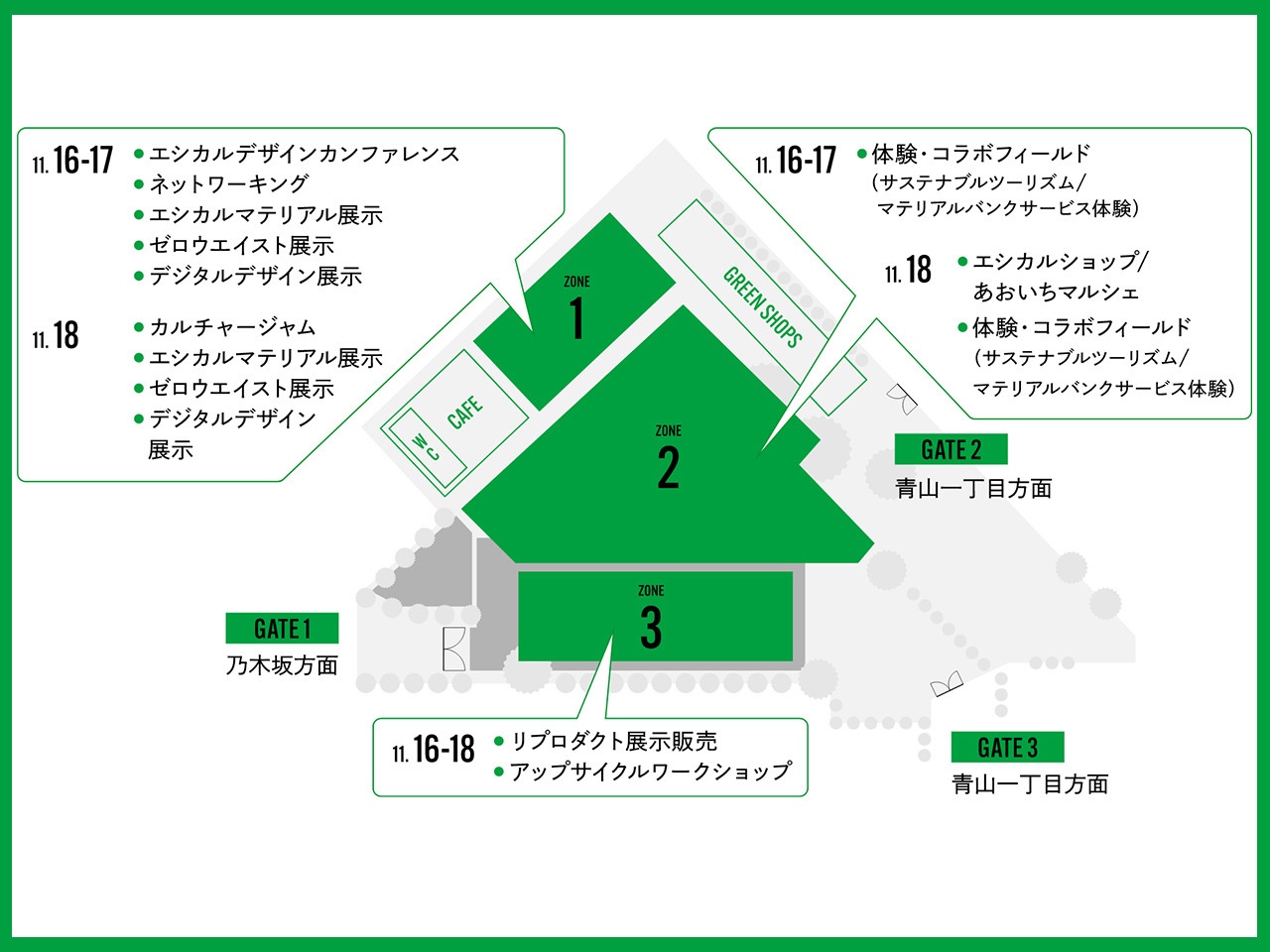 エシカルデザインウィーク東京2023の展示の様子